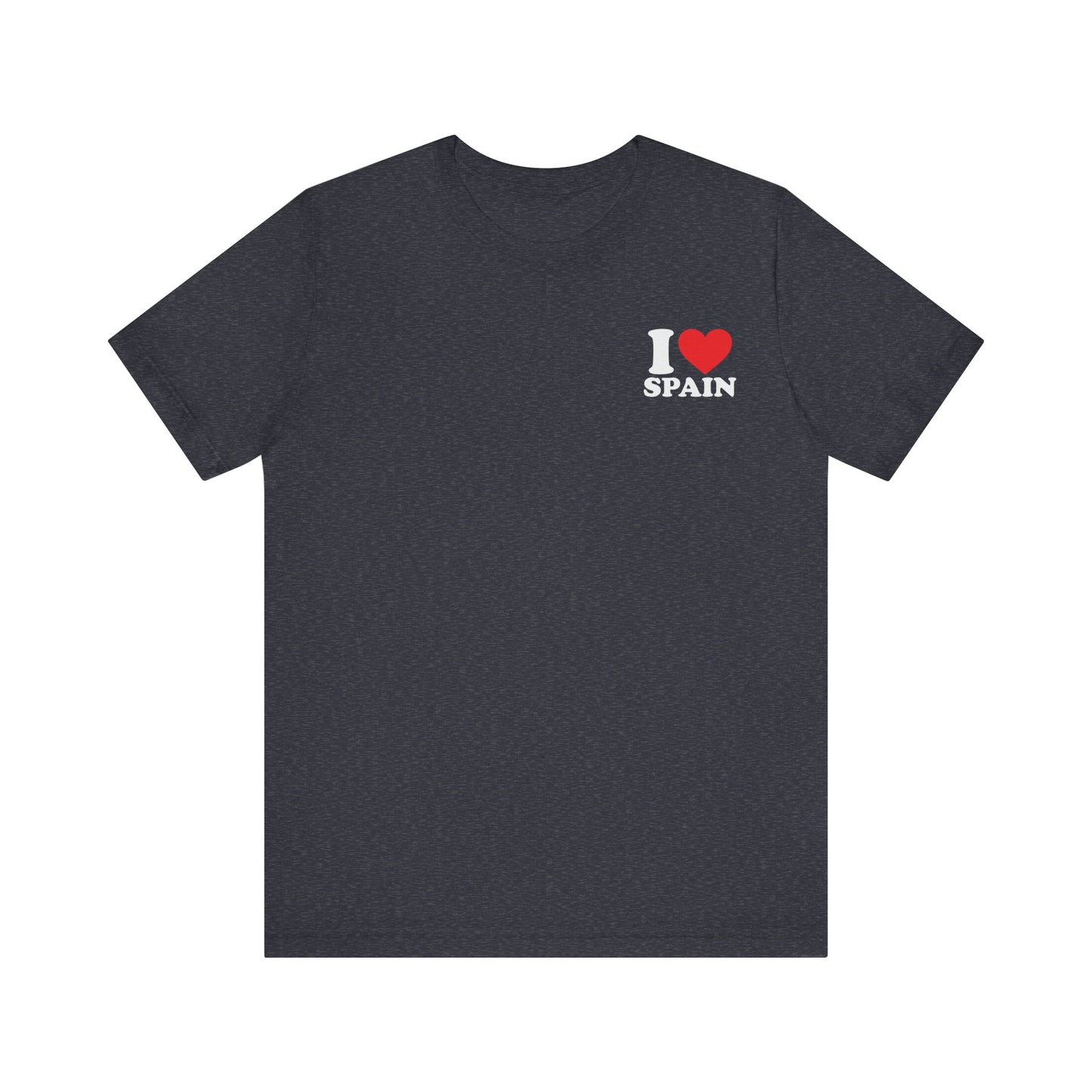 Declare Your Love for Spain with Our Unisex Jersey Short Sleeve Tee