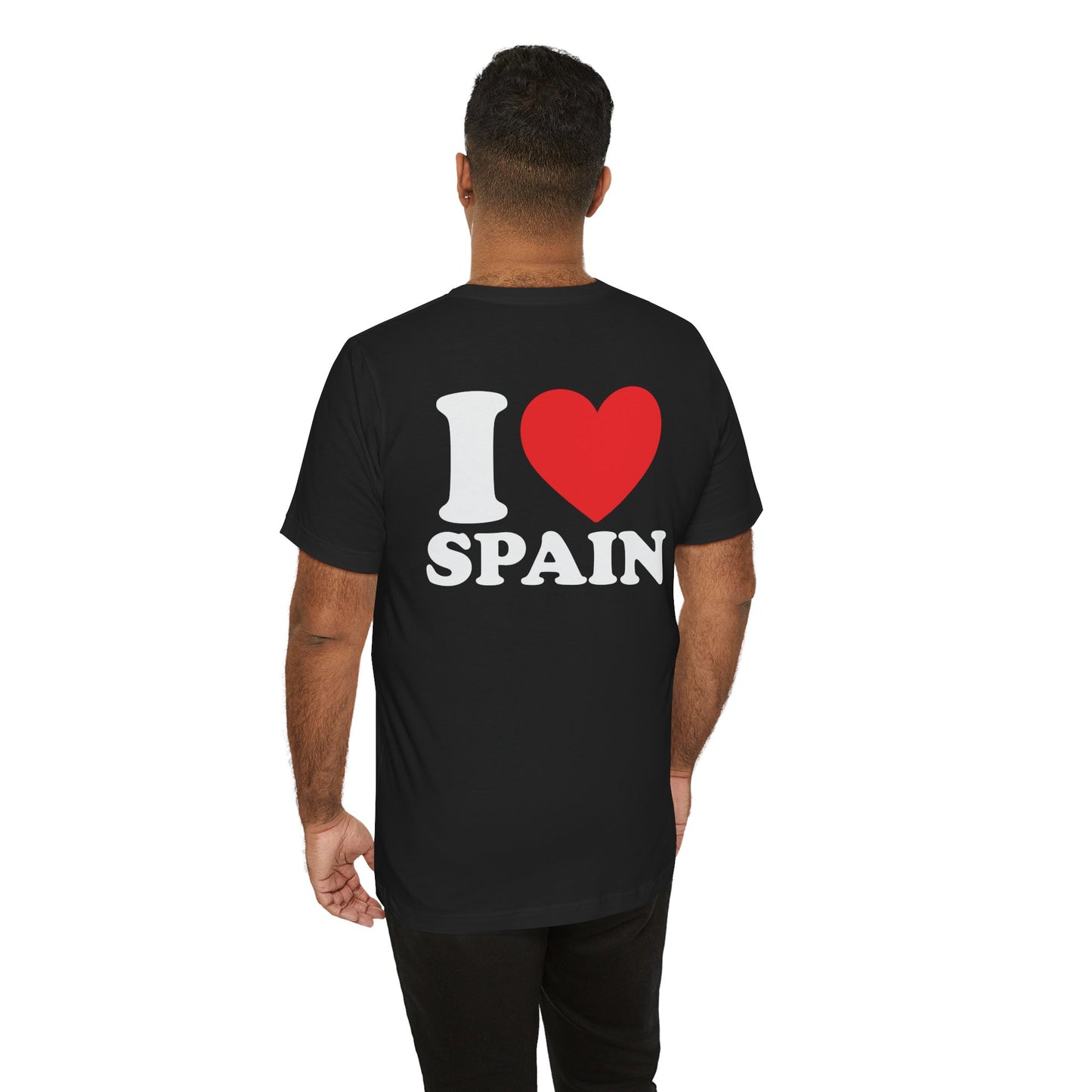 Declare Your Love for Spain with Our Unisex Jersey Short Sleeve Tee