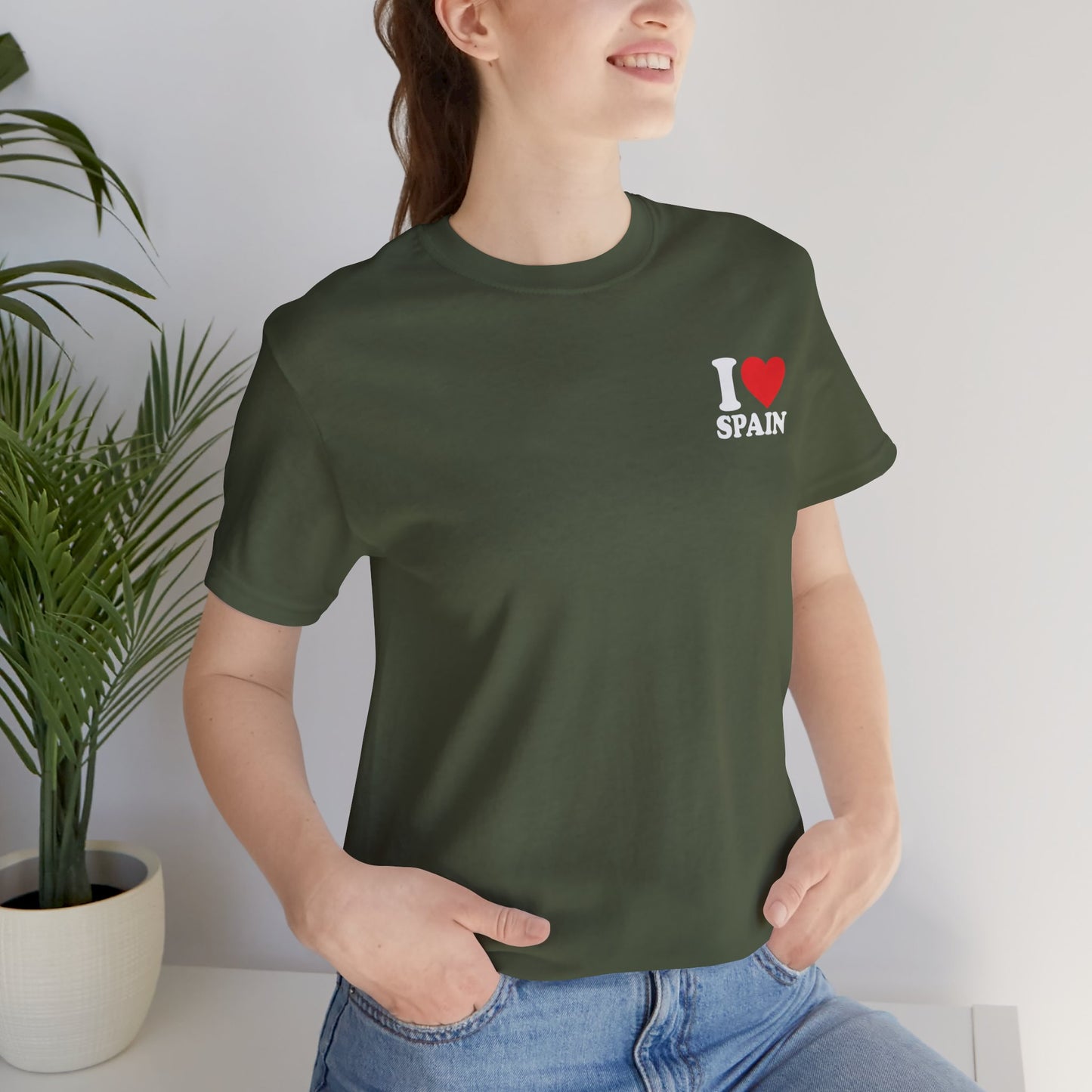 Declare Your Love for Spain with Our Unisex Jersey Short Sleeve Tee
