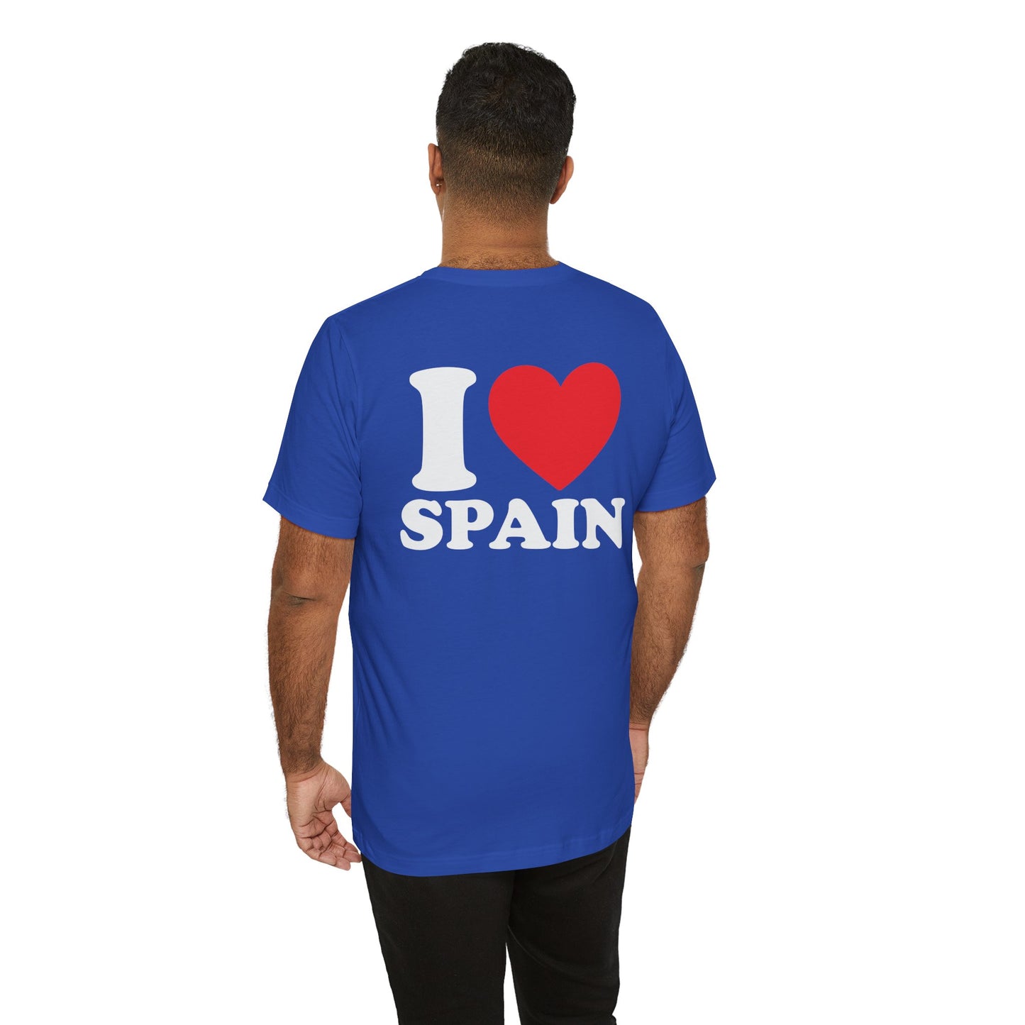 Declare Your Love for Spain with Our Unisex Jersey Short Sleeve Tee