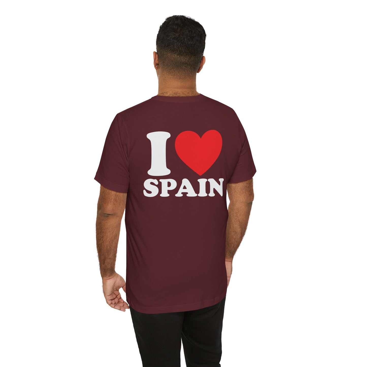 Declare Your Love for Spain with Our Unisex Jersey Short Sleeve Tee