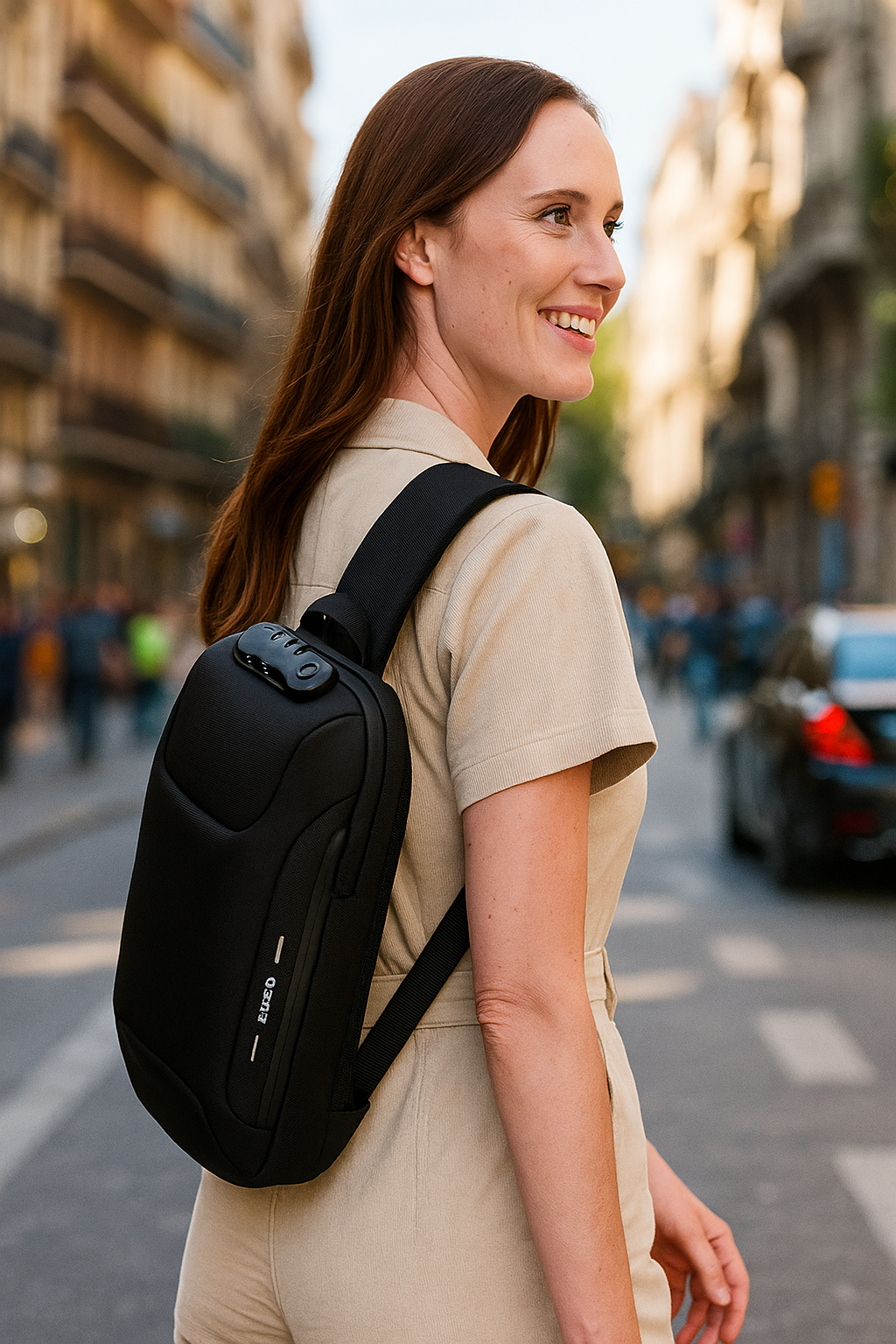 Nomova™ TrekSafe – Anti-Theft Charging Crossbody Bag