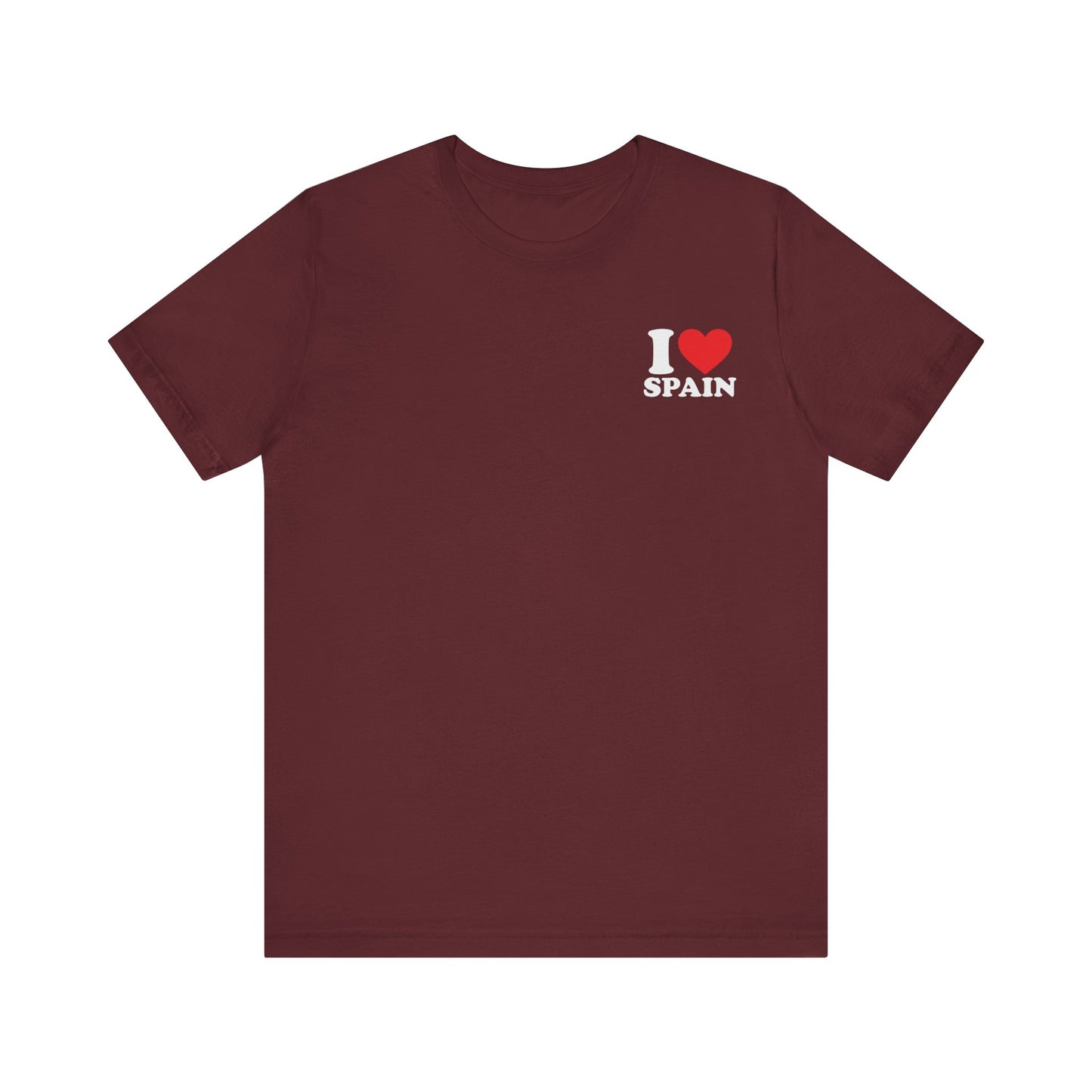 Declare Your Love for Spain with Our Unisex Jersey Short Sleeve Tee