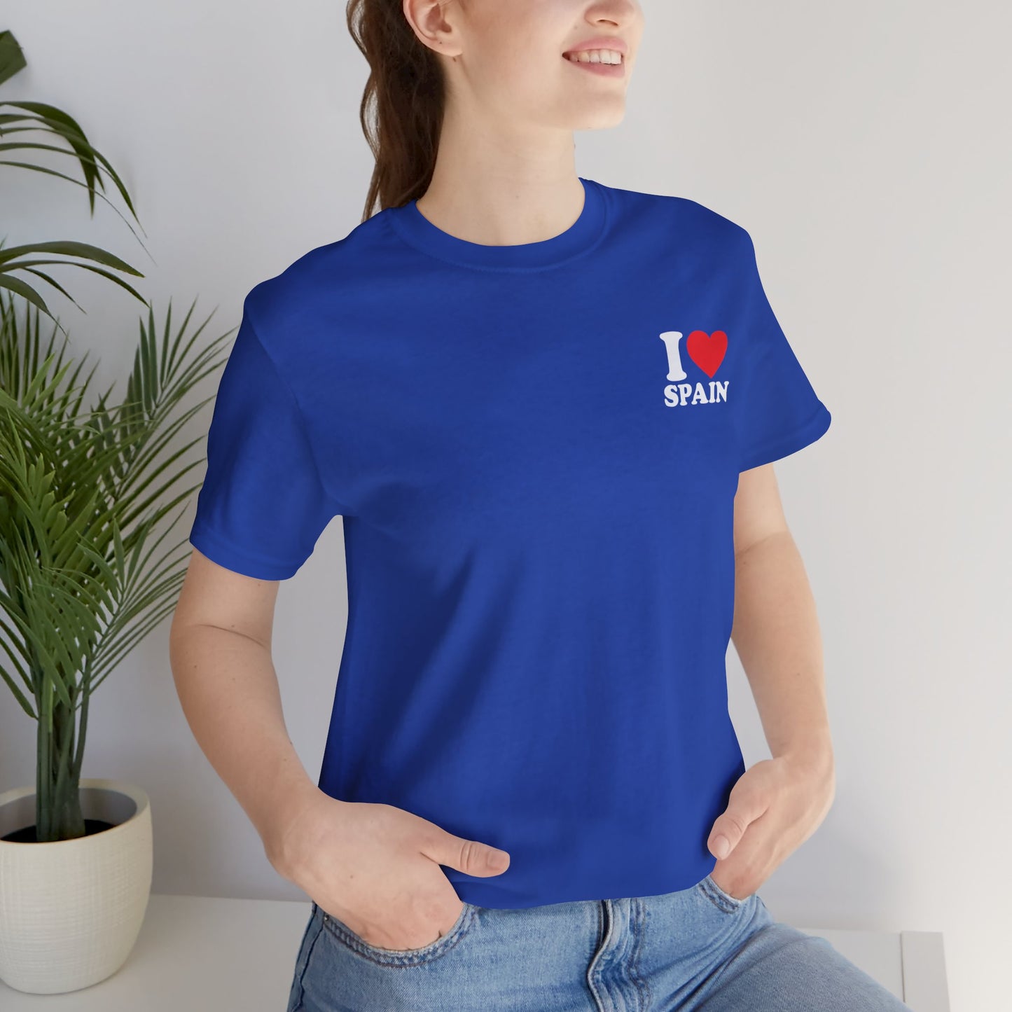 Declare Your Love for Spain with Our Unisex Jersey Short Sleeve Tee