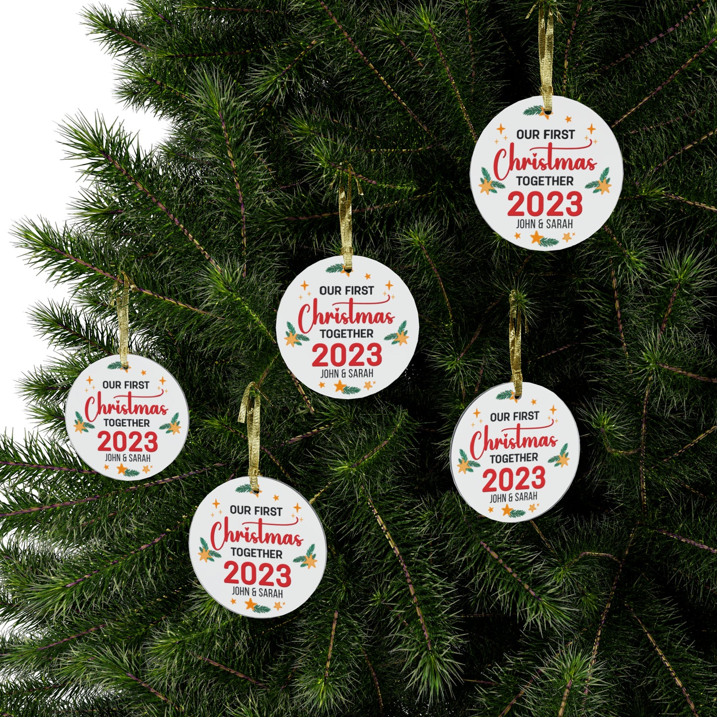 Our First Christmas Together Acrylic Ornaments
