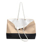 Initial Letter Print Weekender Bag, Large Capacity Should Bag, Portable Handbag & Storage Bag for Gift, Bride, Wedding, Shopping