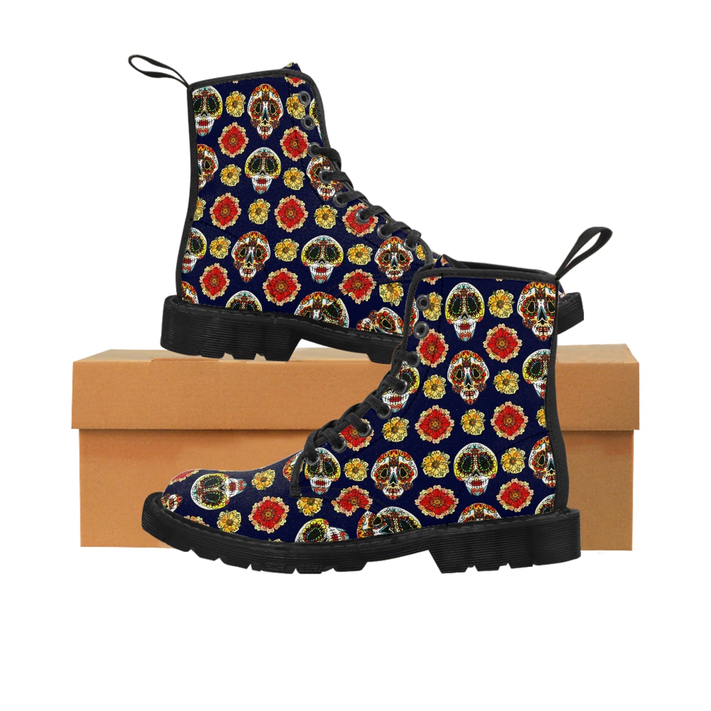Dias de Muertos 1 Men's Canvas Boots