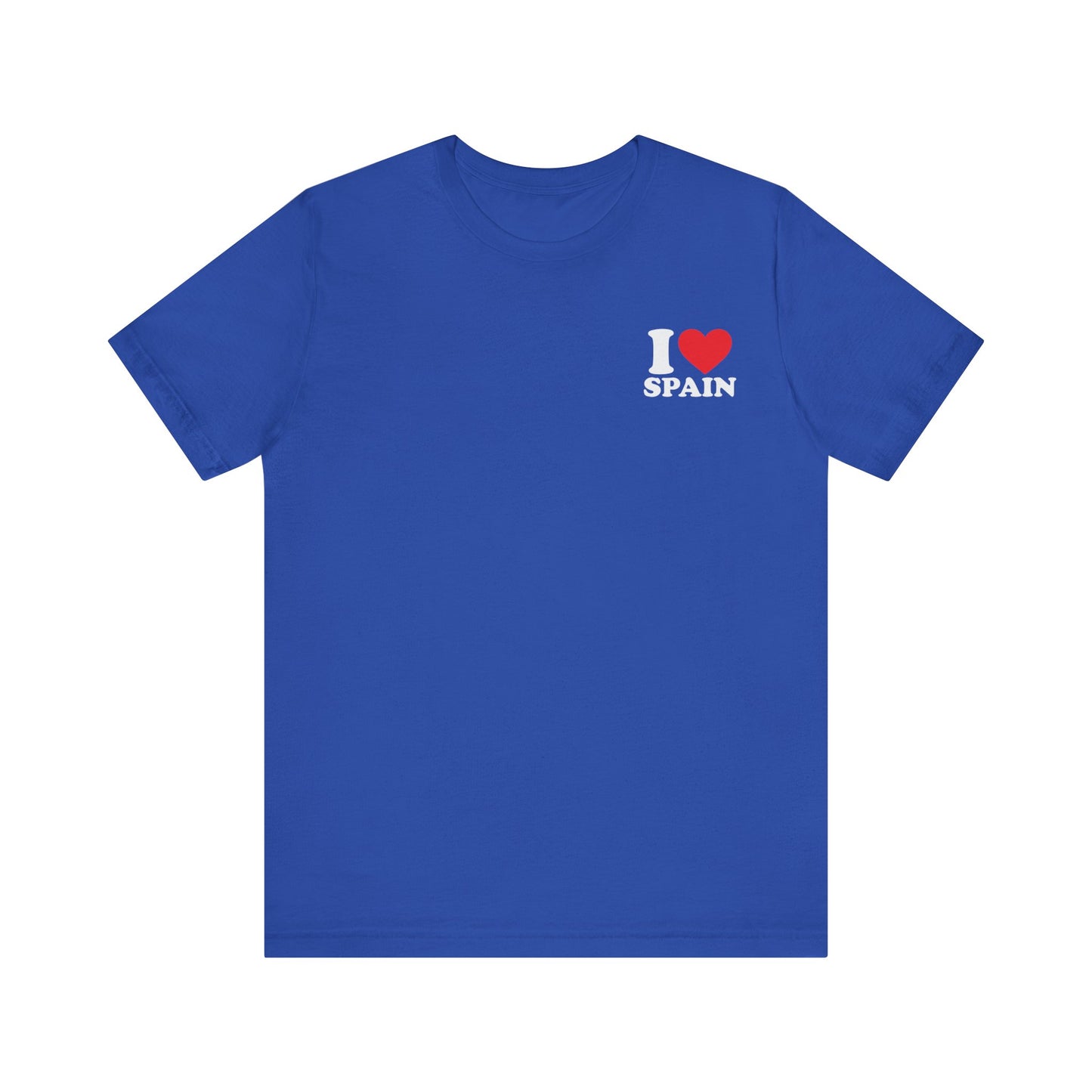 Declare Your Love for Spain with Our Unisex Jersey Short Sleeve Tee