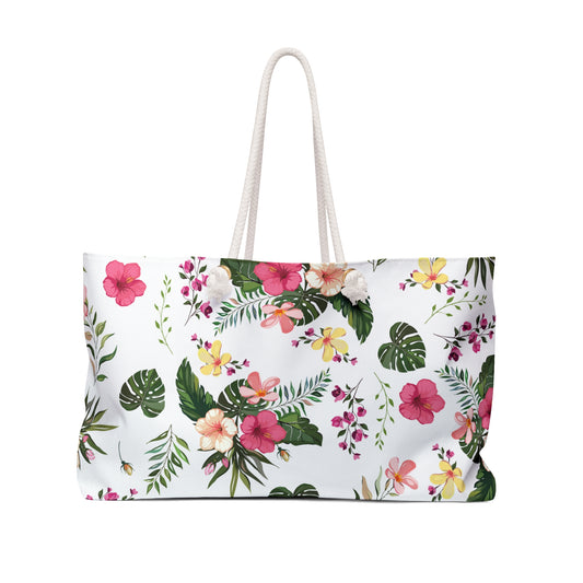 Tropical Flower Weekender Bag