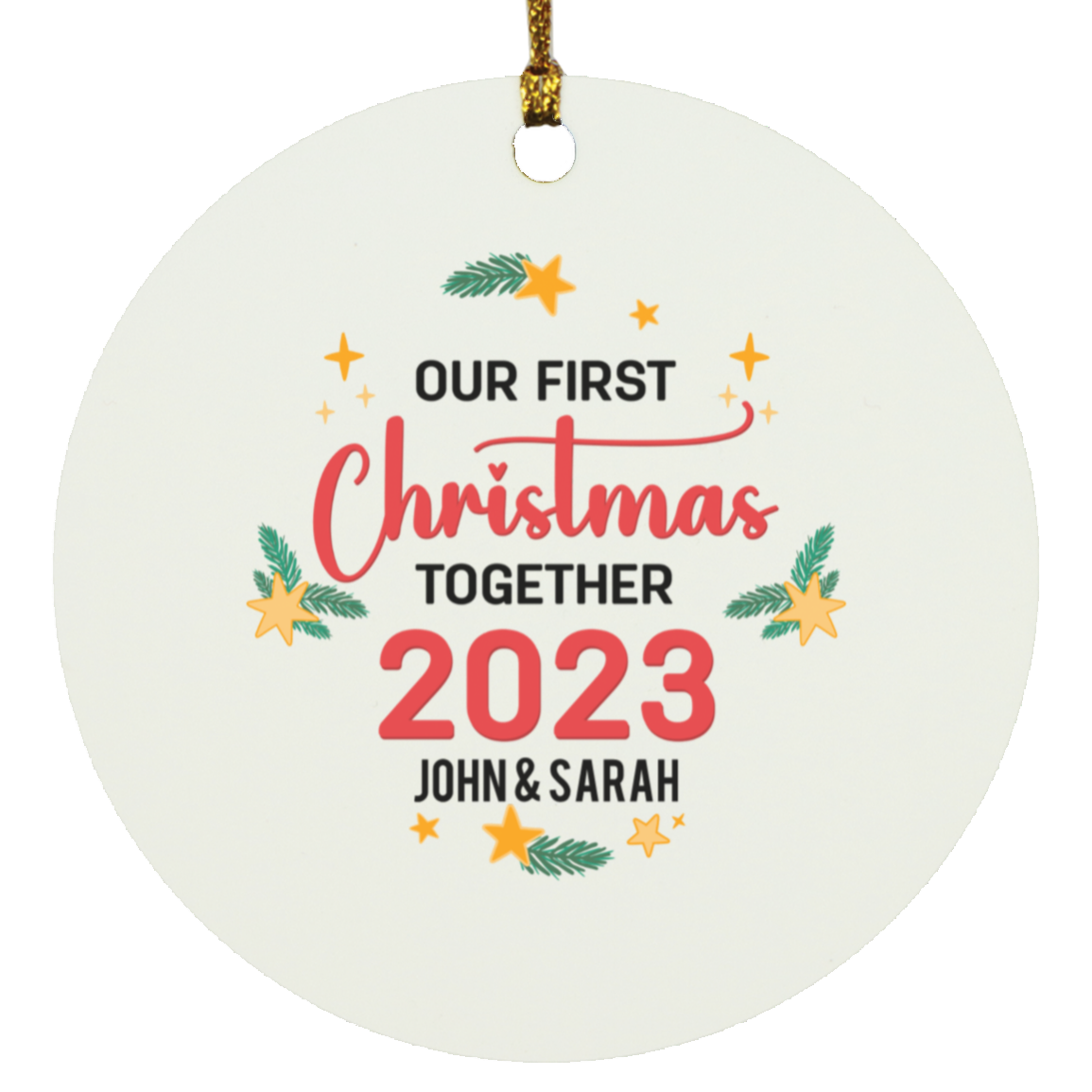 Our First Chrismtmas Circle Ornament