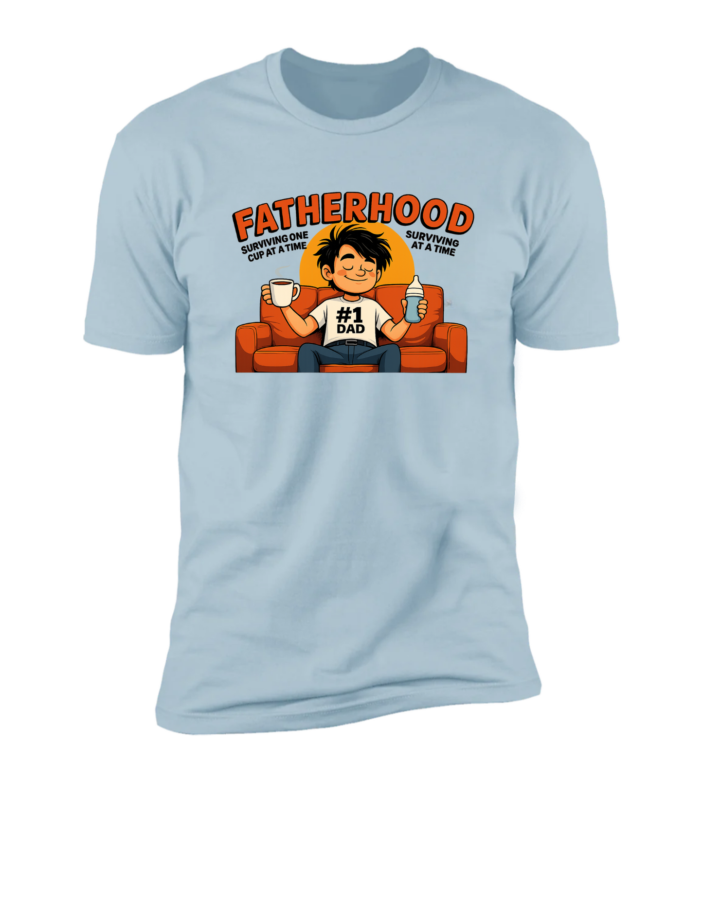 Fatherhood One Cup at a Time Heavy Cotton Tee