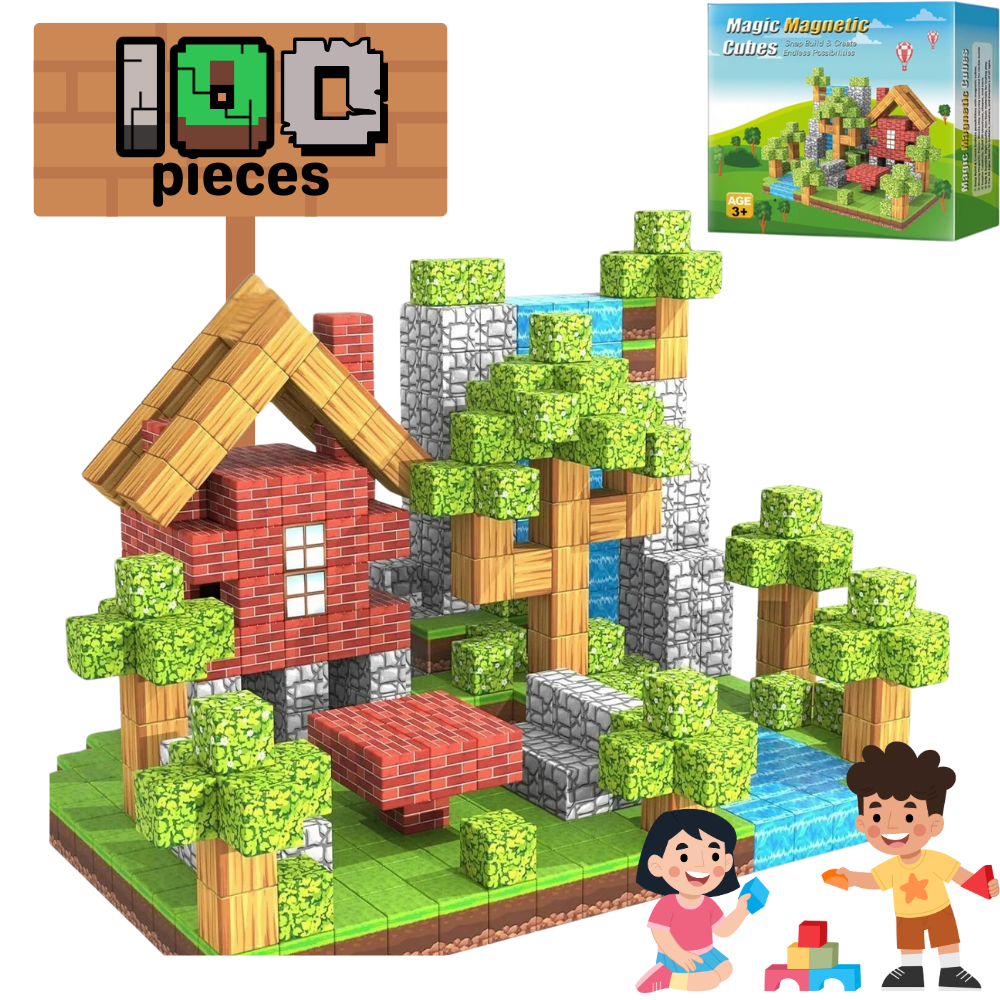 NAVABlox™ Magnetic Building Blocks - STEM Learning, Creative Play, Parents-Approved