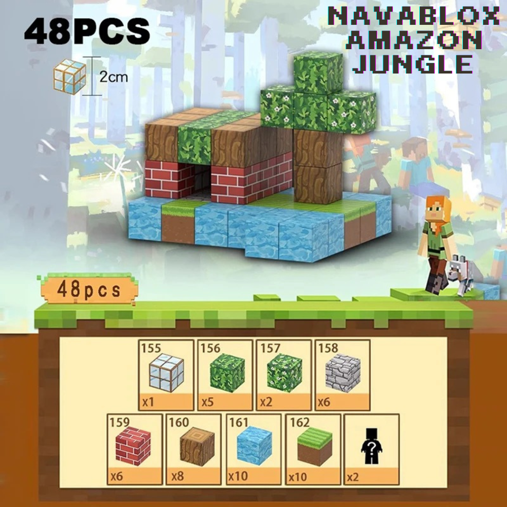 NAVABlox™ Magnetic Adventure Building Blocks - STEM Learning, Creative Play