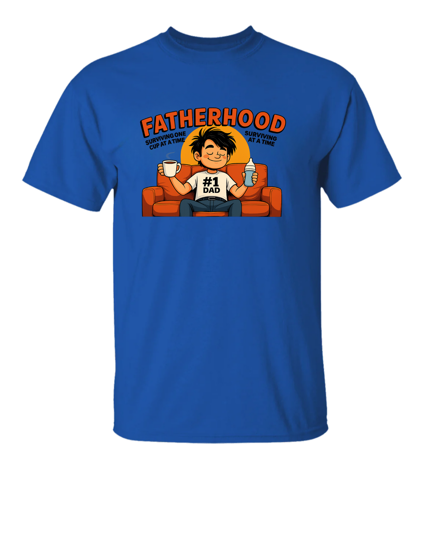 Fatherhood One Cup at a Time Heavy Cotton Tee