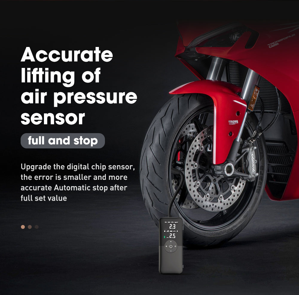 Rechargeable Tire Inflator β Digital Cordless Air Pump for Cars & Bikes