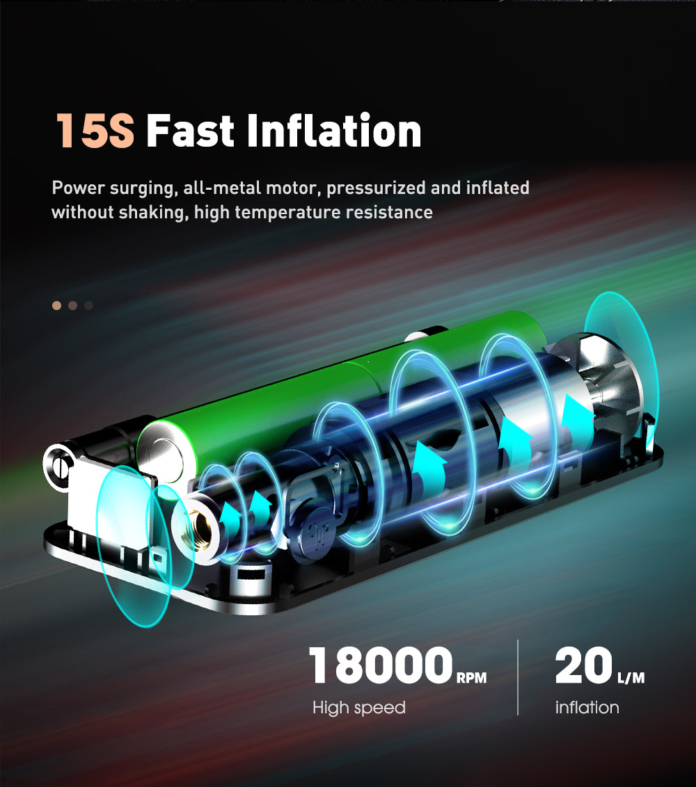 Rechargeable Tire Inflator β Digital Cordless Air Pump for Cars & Bikes