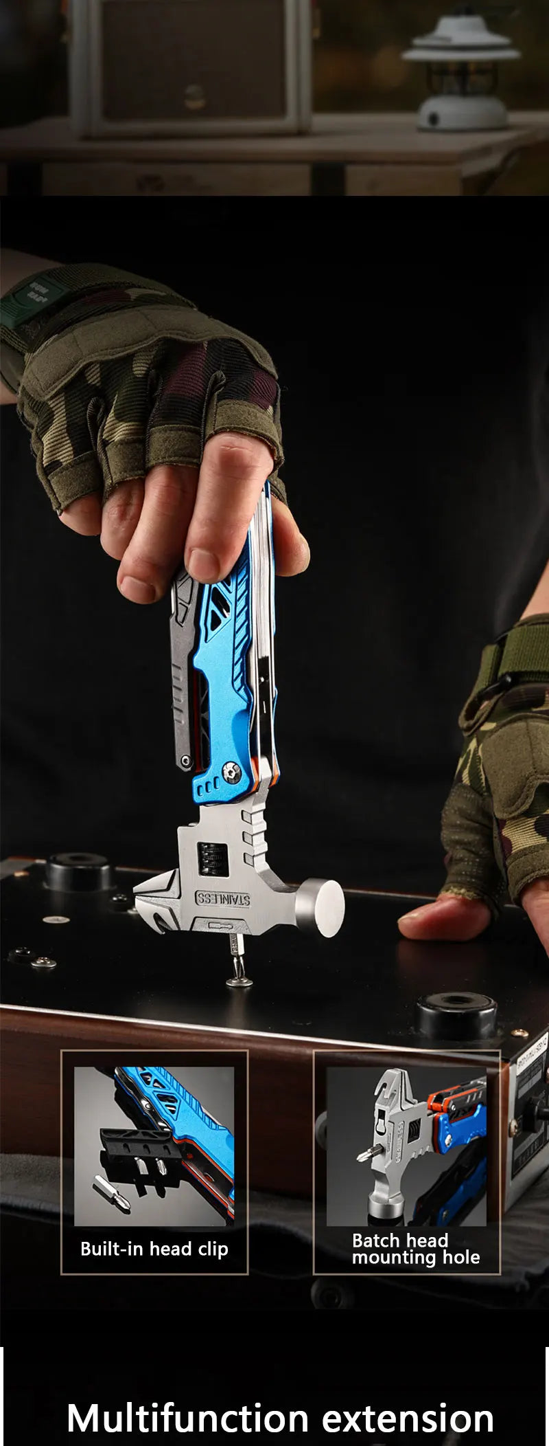 All-in-One Emergency Tool β Hammer, Pliers, Wrench & More in One