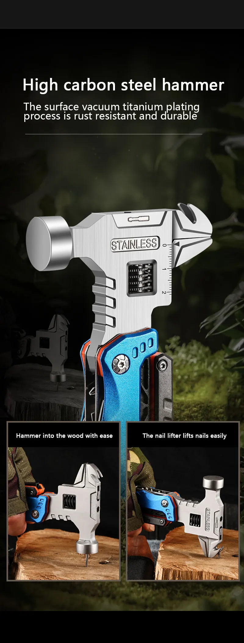 All-in-One Emergency Tool β Hammer, Pliers, Wrench & More in One