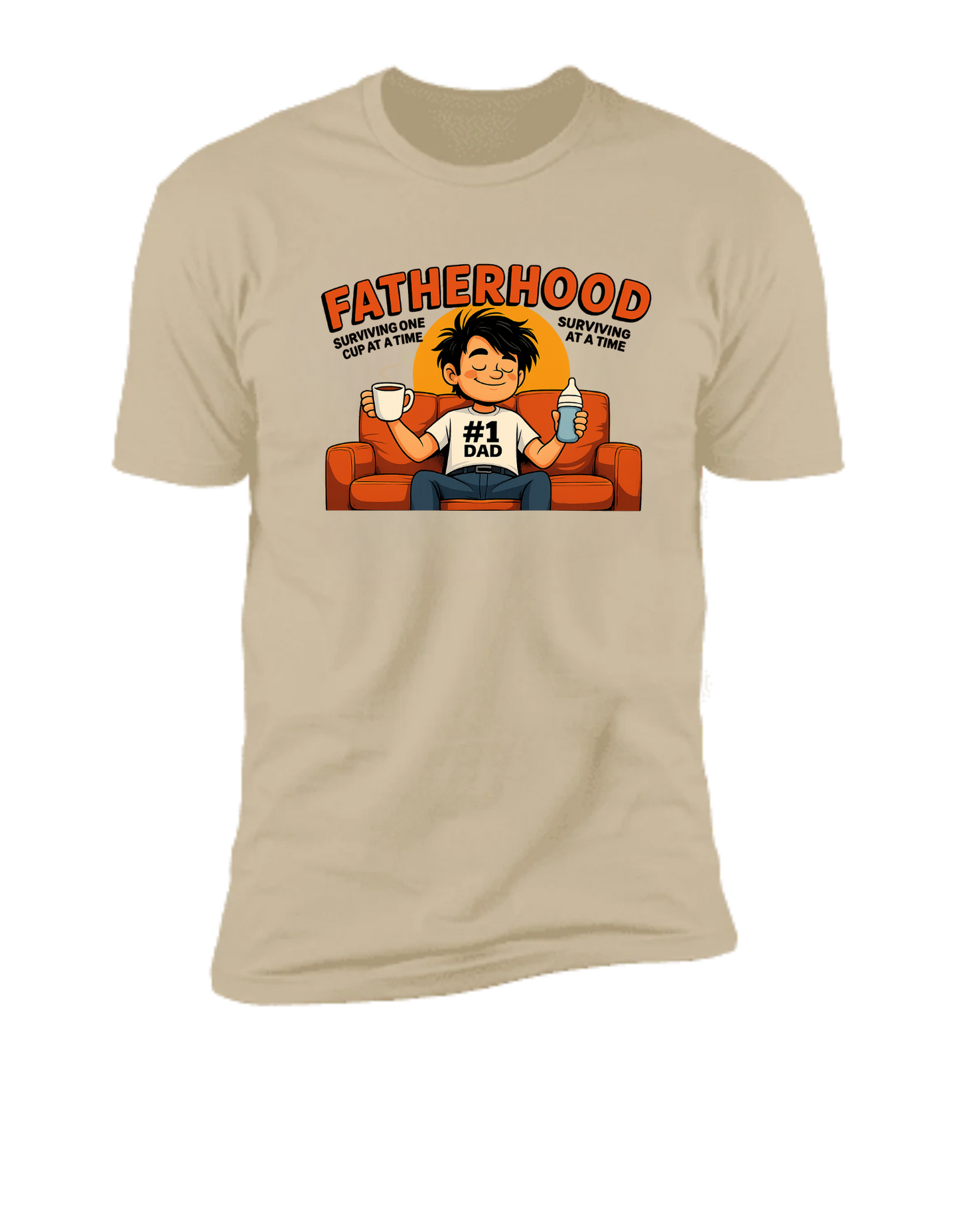 Fatherhood One Cup at a Time Heavy Cotton Tee