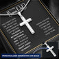 To My Bonus Dad | Personalized Cross Necklace