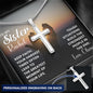 To My Sister Rachel | Personalized Cross Necklace