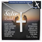 To My Sister Rachel | Personalized Cross Necklace