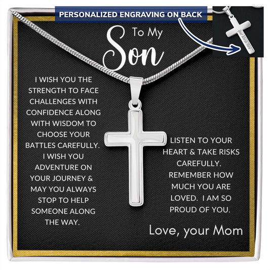 To My Son | Personalized Cross Necklace