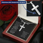 To My Bonus Dad | Personalized Cross Necklace