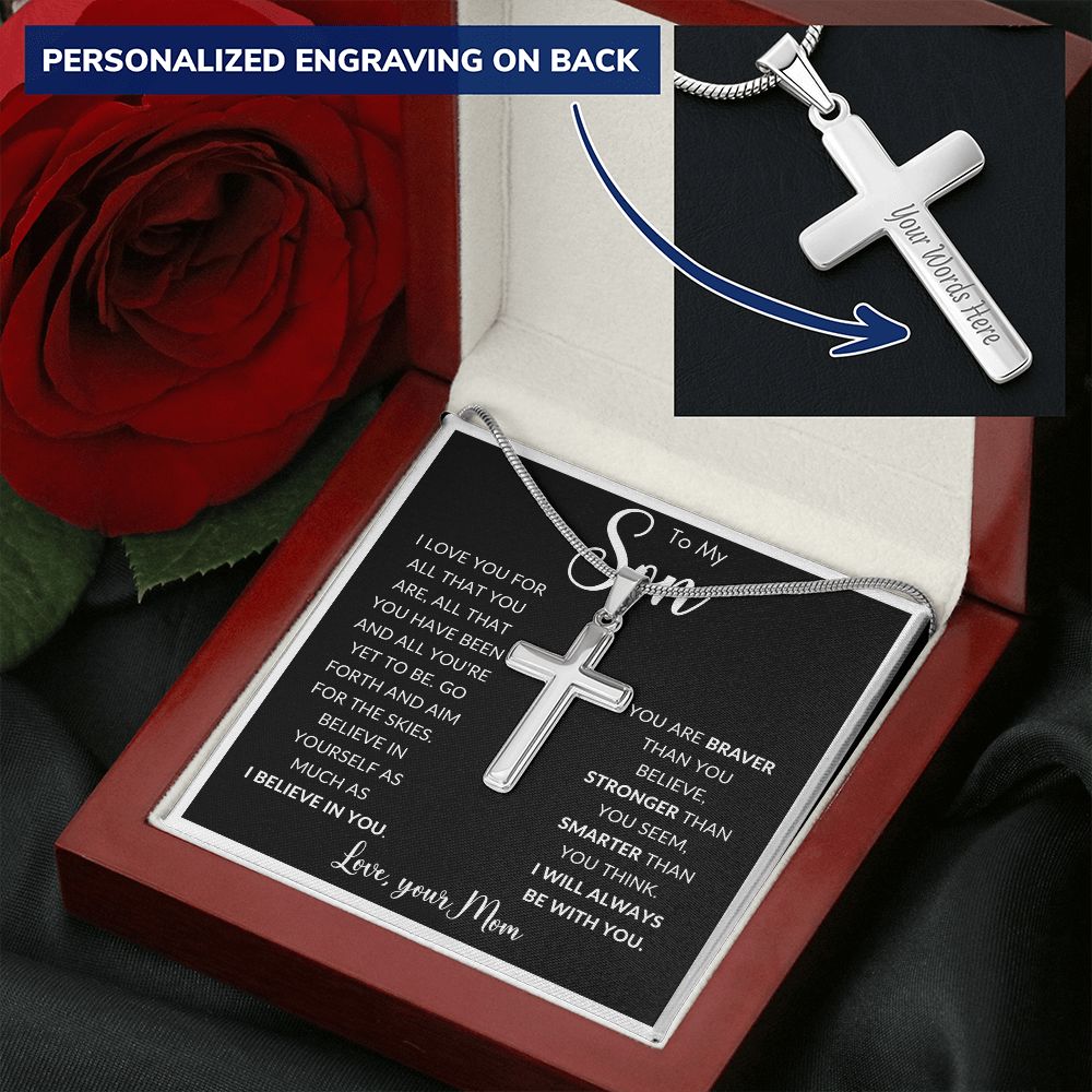 To My Son | Personalized Cross Necklace
