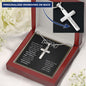 To My Bonus Dad | Personalized Cross Necklace