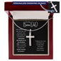 To My Bonus Dad | Personalized Cross Necklace