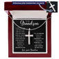 To My Grandson | Personalized Cross Necklace