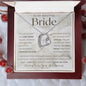 To My Bride Necklace, Anniversary Gift, Wife Gift Ideas, Wedding Gift From Husband, Wife Birthday Gift, Romantic Gift Wife, Anniversary Wife