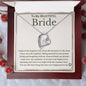 To My Bride - Bride Gift From Groom, Wedding Day Gift, Groom to Bride, Jewelry Gift from Groom to Bride, Beautiful Bride Necklace, To My Bride From Groom