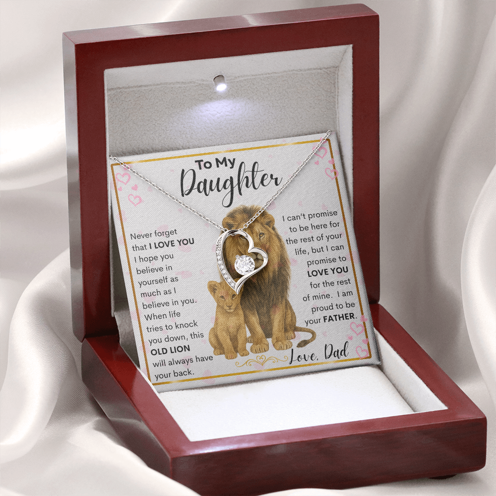 Gift for Daughter "Never Forget That I Love You" Forever Love Necklace