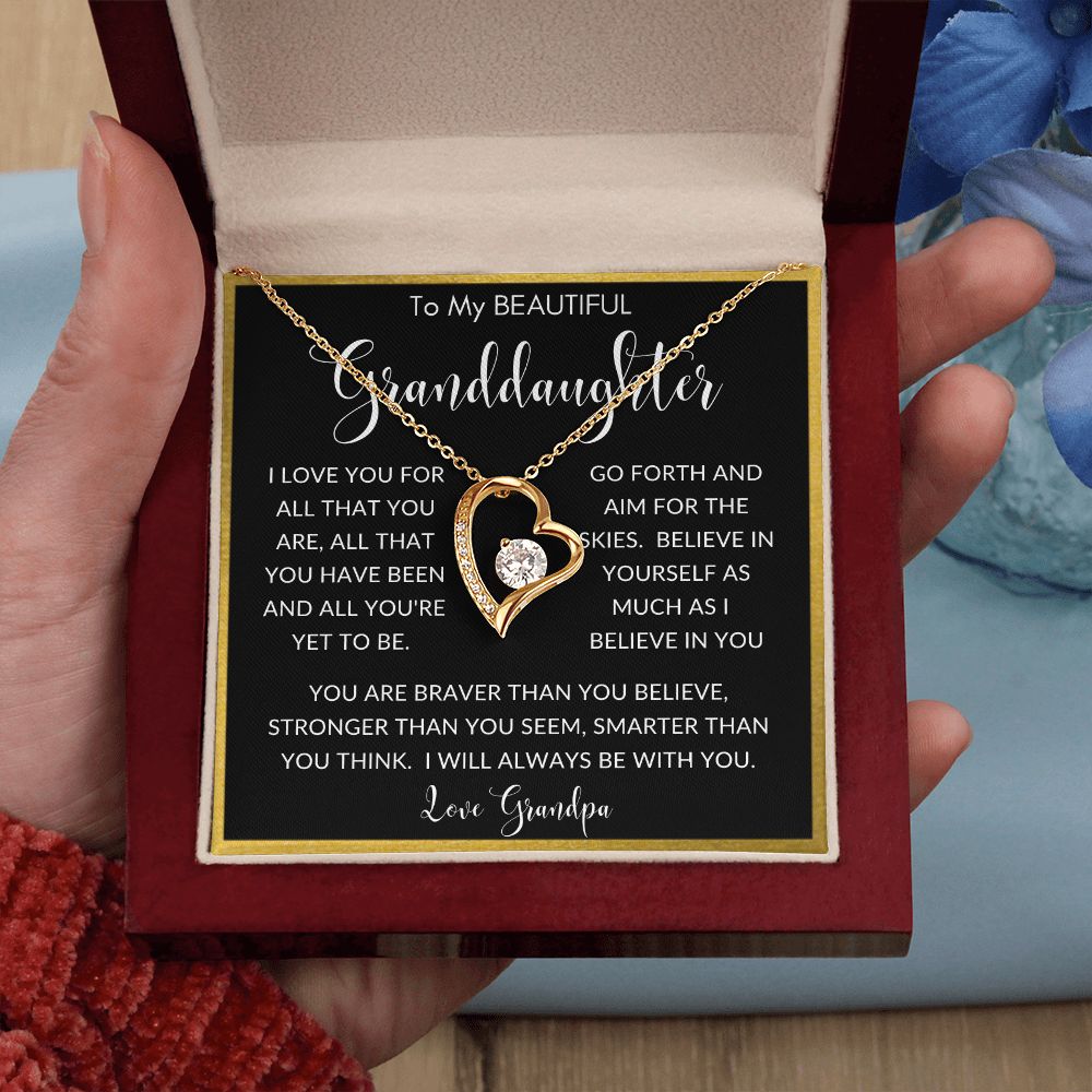 To My Beautiful Granddaughter from Grandpa | Forever Love Necklace