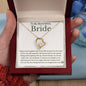 To My Bride - Bride Gift From Groom, Wedding Day Gift, Groom to Bride, Jewelry Gift from Groom to Bride, Beautiful Bride Necklace, To My Bride From Groom