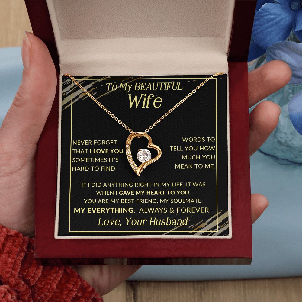 To My Beautiful Wife | Forever Love Necklace
