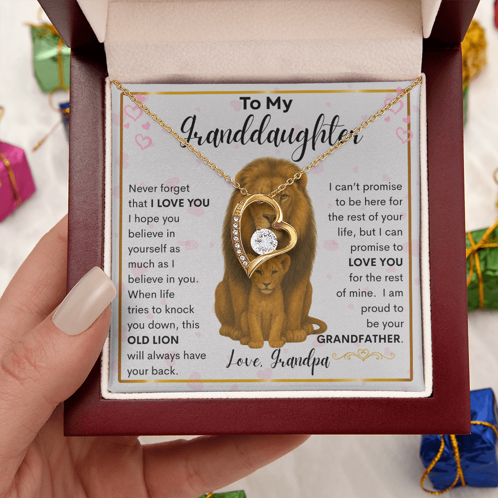 Gift for Granddaughter "I Believe In You" Love Knot Necklace