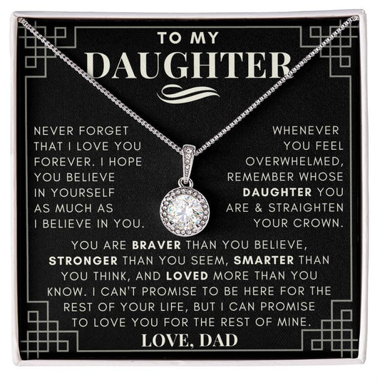 To My Daughter, Daughter Necklace, Daughter Birthday, Daughter Christmas Gift, Daughter Gift Ideas, Father Daughter Gift