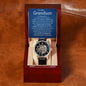 To Our Grandson | Men's Openwork Watch
