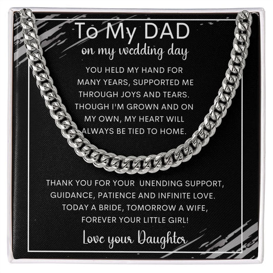 To My Dad from Daughter | Cuban Link Chain