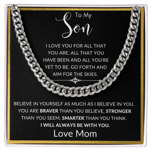 To My Son from Mom | Cuban Link Chain