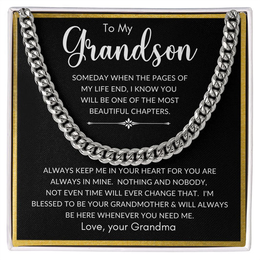 To My Grandson | Cuban Link Chain