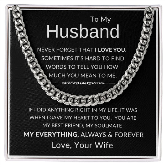 To My Husband | Cuban Link Chain