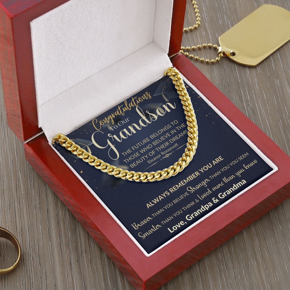 To Our Grandson | Cuban Link Chain