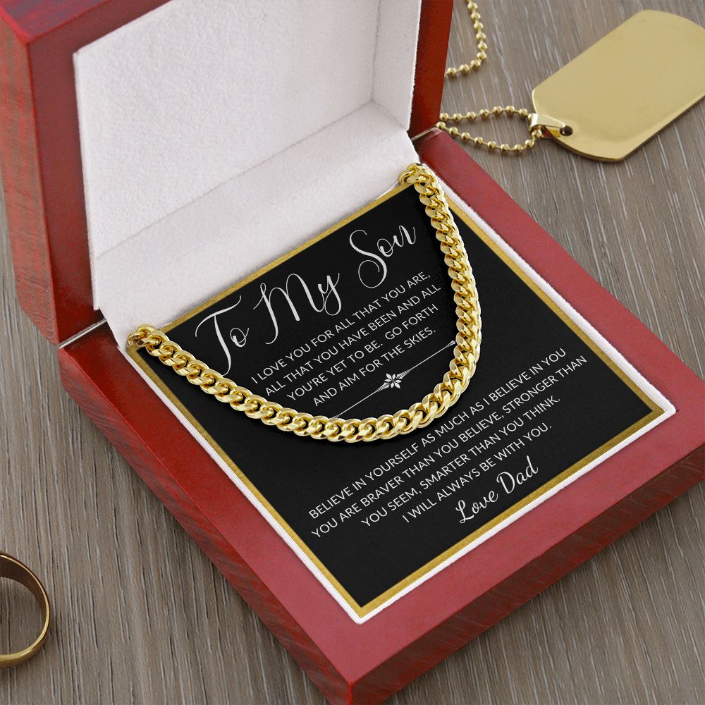 To My Son from Dad | Cuban Link Chain