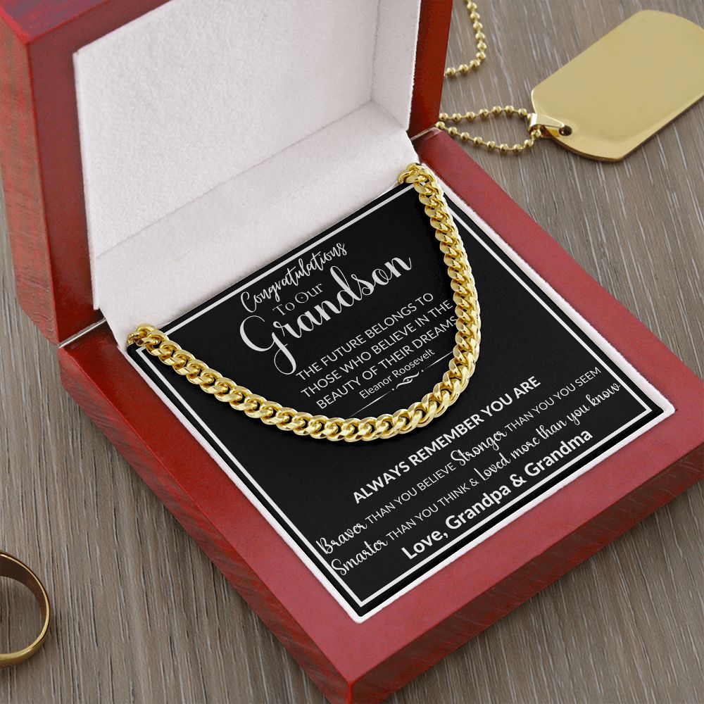 To Our Grandson | Cuban Link Chain