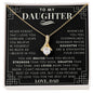 To My Daughter, Daughter Necklace, Daughter Birthday, Daughter Christmas Gift, Daughter Gift Ideas, Father Mother Daughter Gift
