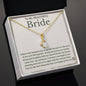 To My Bride - Bride Gift From Groom, Wedding Day Gift, Groom to Bride, Jewelry Gift from Groom to Bride, Beautiful Bride Necklace, To My Bride From Groom